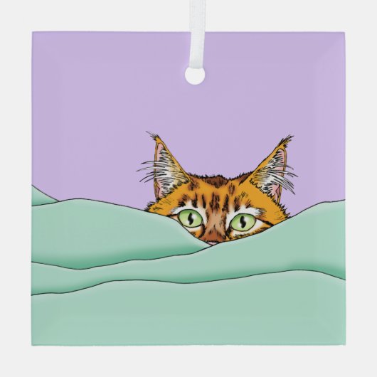 Ornement En Verre Good Morning Orange Cat Funny (Verso)