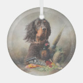 Ornement En Verre Gordon Setter art (Recto)