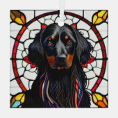 Ornement En Verre Gordon Setter "Verre tendu" (Verso)