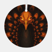 Ornement En Verre Gothic Halloween Peacock Skull (Verso)