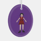 Ornement En Verre Gothique Halloween Vampire Lady (Avant droite)