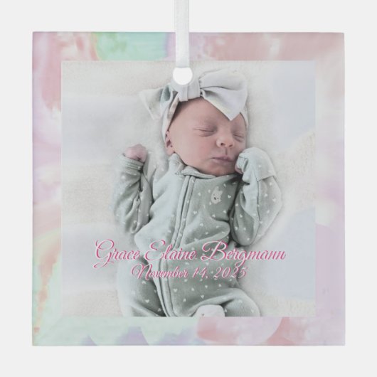 Ornement En Verre GraceB Special Order Glass Ornament (Recto)