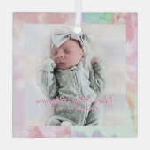 Ornement En Verre GraceB Special Order Glass Ornament (Verso)