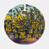 Ornement En Verre Graffiti urbain Art Abstrait (Verso)