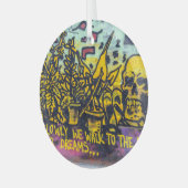 Ornement En Verre Graffiti urbain Art Abstrait (Avant gauche)