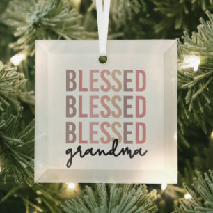 Ornement En Verre Grand-mère béni   Cadeaux pour grand-mère
