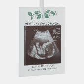 Ornement En Verre Grand-mère Joyeux Noël Grossesse Faire-part (Avant droite)