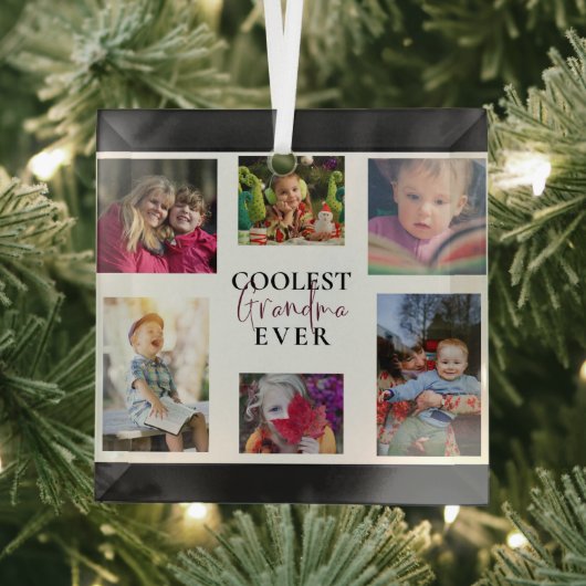 Ornement En Verre Grand-mère la plus froide jamais multi-photo Colla (Insitu)