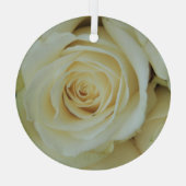 Ornement En Verre Grande rose blanche (Verso)