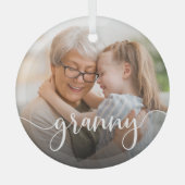 Ornement En Verre Granny Grandma Script Overlay (Recto)