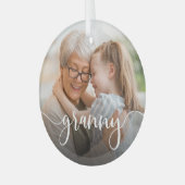 Ornement En Verre Granny Grandma Script Overlay (Avant gauche)