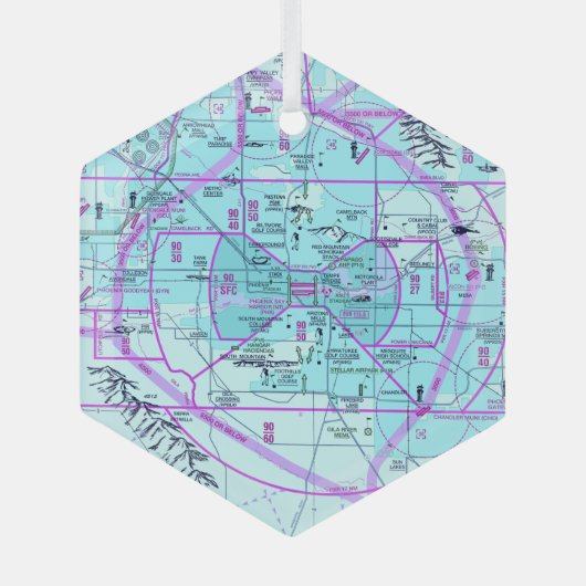 Ornement En Verre Graphique aéronautique (Recto)