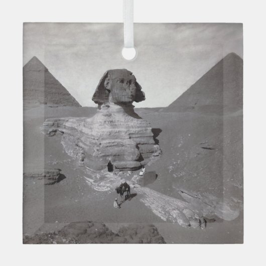 Ornement En Verre Great Sphinx & Gizeh Pyramides Necropolis Egypte (Recto)
