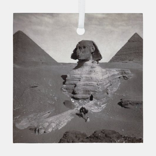 Ornement En Verre Great Sphinx & Gizeh Pyramides Necropolis Egypte (Verso)