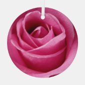 Ornement En Verre Grosse rose rose (Verso)