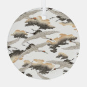 Ornement En Verre Grue de style japonais : design élégant. (Verso)