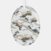 Ornement En Verre Grue de style japonais : design élégant. (Avant gauche)