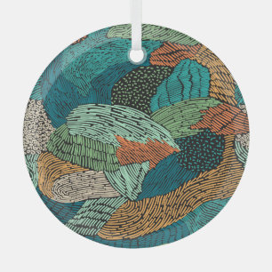 Ornement En Verre Grunge Abstrait : Conception Motif transparente.