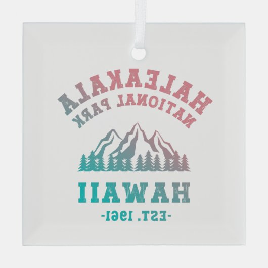 Ornement En Verre Haleakala National Park Hawaii Gradient (Verso)