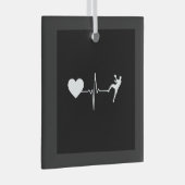 Ornement En Verre Handball Handball Player Hearbeat (Avant droite)
