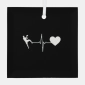 Ornement En Verre Handball Handball Player Hearbeat (Verso)