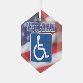 Ornement En Verre Handicap Handicap Vétérinaire États-Unis (Avant gauche)
