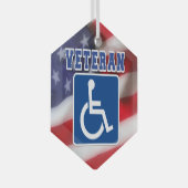 Ornement En Verre Handicap Handicap Vétérinaire États-Unis (Avant droite)