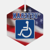 Ornement En Verre Handicap Handicap Vétérinaire États-Unis (Verso)