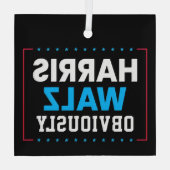 Ornement En Verre Harris Walz Évidemment (Verso)