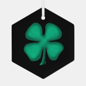 Ornement en verre hexagonal Black Irish (Verso)