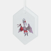 Ornement en verre hexagonal Santa Bat (Avant gauche)