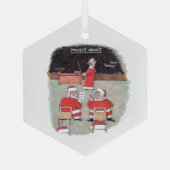 Ornement en verre hexagonal Santa Test (Verso)