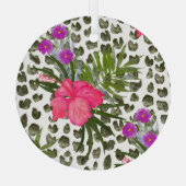 Ornement En Verre Hibiscus Animal : Aquarelle Motif sans joint. (Verso)