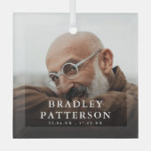 Ornement En Verre Hommage commémoratif personnalisé Noël (Recto)