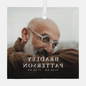 Ornement En Verre Hommage commémoratif personnalisé Noël (Verso)