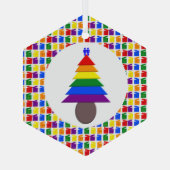 Ornement En Verre Hommes gais Arbre de Noël arc-en-ciel et présente (Verso)