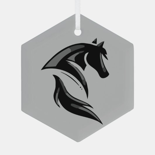 Ornement En Verre Horse équitation ferme animal équestre (Verso)