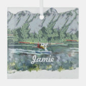 Ornement En Verre hydravion personnalisé (Recto)