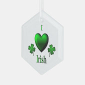 Ornement En Verre I Heart Irish (Avant gauche)
