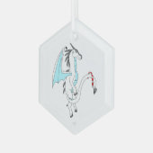 Ornement En Verre Icecap the White Ice Dragon Whimsical Art (Avant gauche)