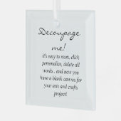 Ornement En Verre Idée de découpage, arts et artisanat (Avant gauche)