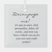 Ornement En Verre Idée de découpage, arts et artisanat (Recto)