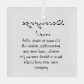 Ornement En Verre Idée de découpage, arts et artisanat (Verso)