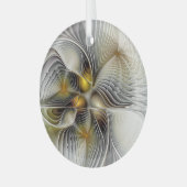 Ornement En Verre Illusion Optique Abstrait 3D Fractal Avec Profonde (Avant gauche)