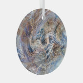 Ornement En Verre Illustration de marbrage gris bleu (Avant droite)