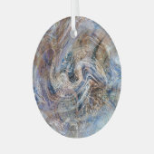 Ornement En Verre Illustration de marbrage gris bleu (Avant gauche)