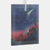 Ornement En Verre Illustration d'une étoile de tir (Avant droite)