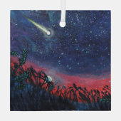 Ornement En Verre Illustration d'une étoile de tir (Verso)