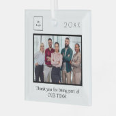 Ornement En Verre Image du logo de l'entreprise (Avant gauche)