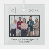 Ornement En Verre Image du logo de l'entreprise (Recto)